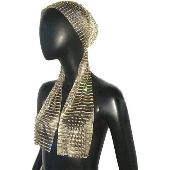 Rhinestone Mesh Headband Elastic Glamour Perfect for Parties Events Wear Amazon.com : GFLPO Rhinestone Mesh Headband Rhinestone Head  main image 3